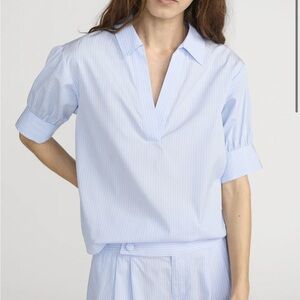 Frame V-neck Popover Top